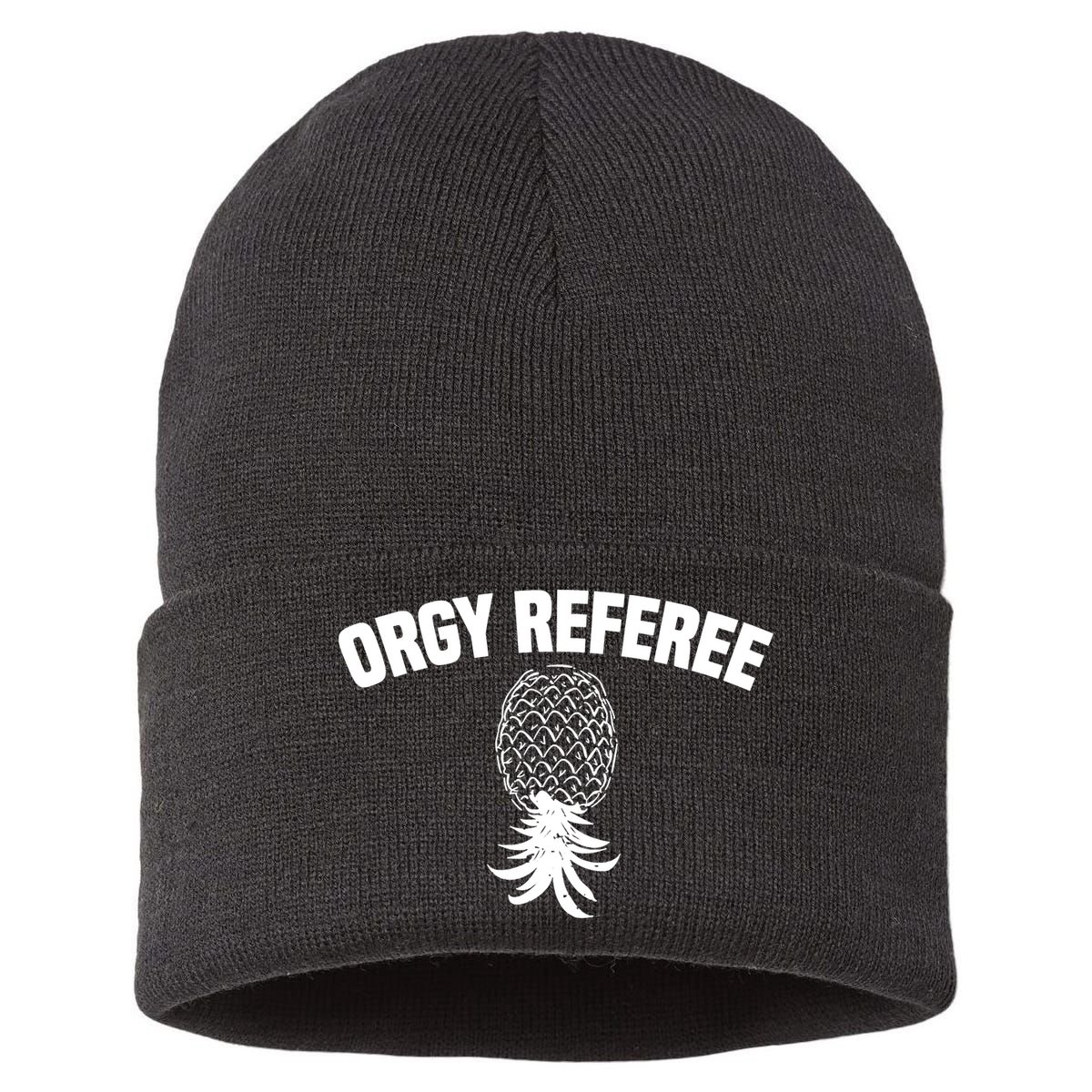 Orgy Referee Pineapple Upside Down Sustainable Knit Beanie