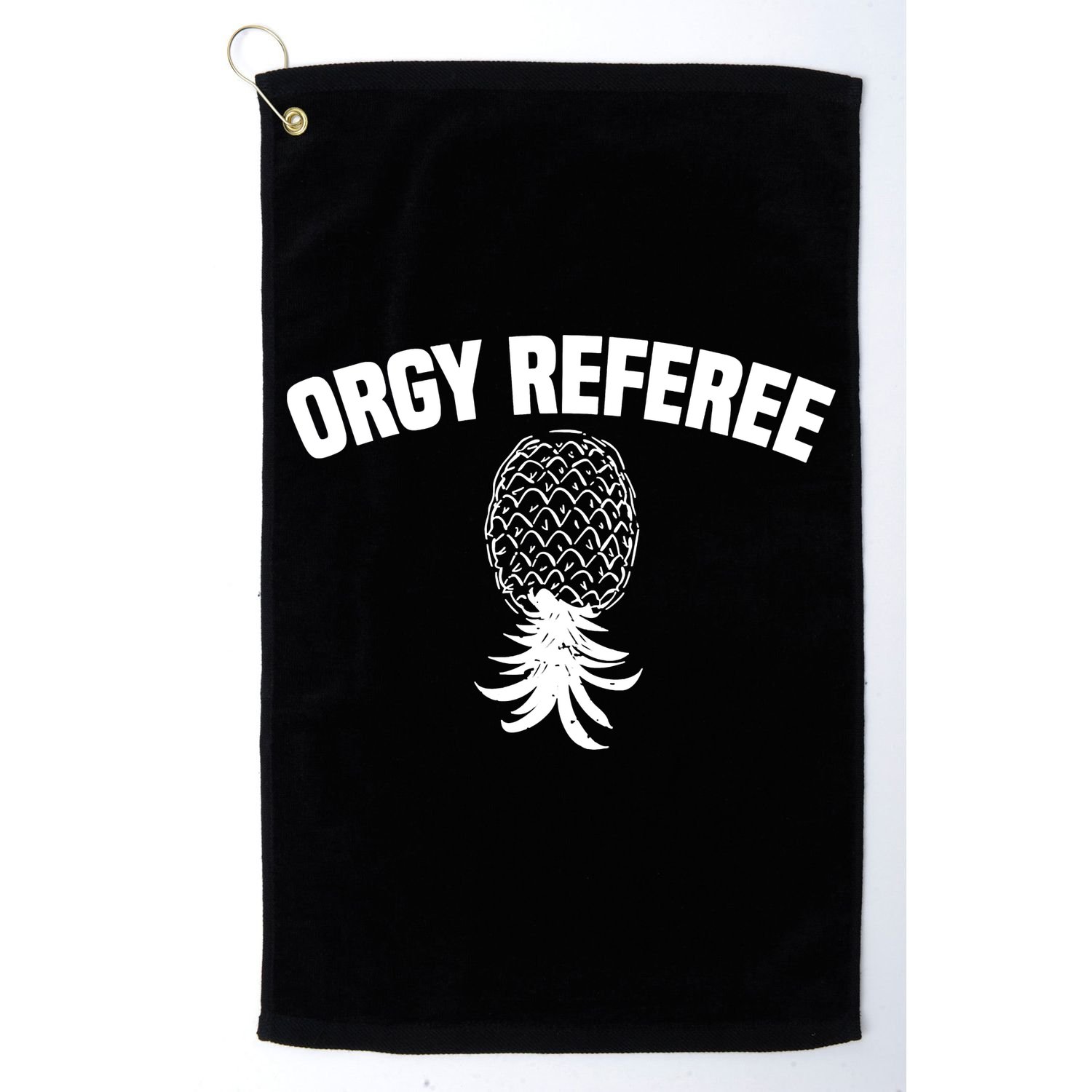 Orgy Referee Pineapple Upside Down Golf Towel