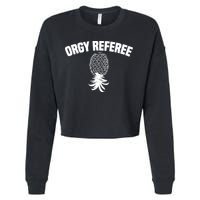 Orgy Referee Pineapple Upside Down Cropped Pullover Crew