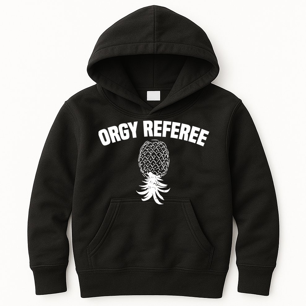 Orgy Referee Pineapple Upside Down Kids Hoodie