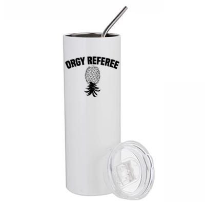 Orgy Referee Pineapple Upside Down Stainless Steel Tumbler