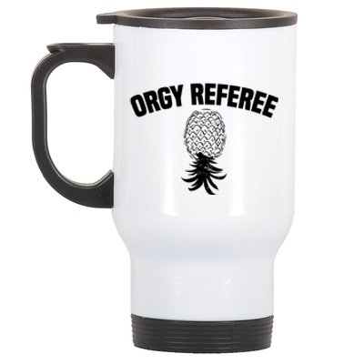 Orgy Referee Pineapple Upside Down Stainless Steel Travel Mug