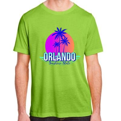 Orlando Retro Palm Trees Sunshine State Adult ChromaSoft Performance T-Shirt