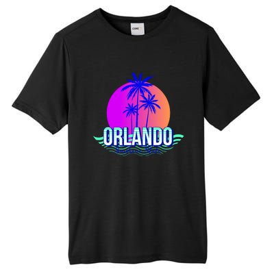 Orlando Retro Palm Trees Sunshine State Tall Fusion ChromaSoft Performance T-Shirt