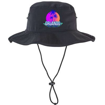 Orlando Retro Palm Trees Sunshine State Bucket Hat