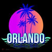 Orlando Retro Palm Trees Sunshine State 16 in Basic Backpack