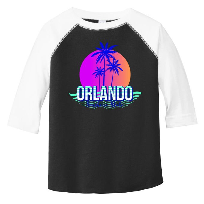 Orlando Retro Palm Trees Sunshine State Toddler Fine Jersey T-Shirt