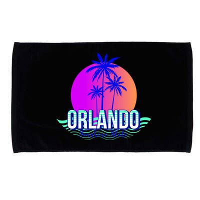 Orlando Retro Palm Trees Sunshine State Microfiber Hand Towel
