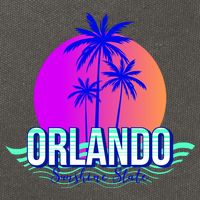 Orlando Retro Palm Trees Sunshine State Cotton Canvas Backpack