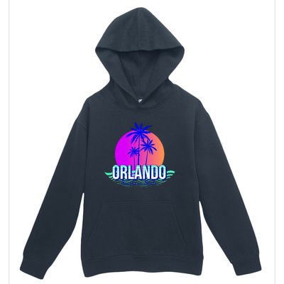 Orlando Retro Palm Trees Sunshine State Urban Pullover Hoodie