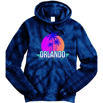 Orlando Retro Palm Trees Sunshine State Tie Dye Hoodie