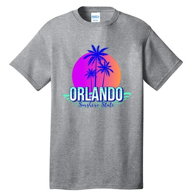 Orlando Retro Palm Trees Sunshine State Tall T-Shirt