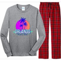 Orlando Retro Palm Trees Sunshine State Long Sleeve Pajama Set