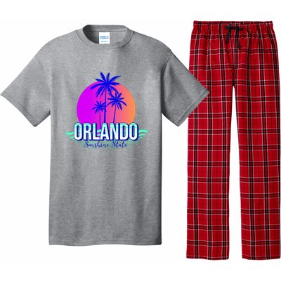 Orlando Retro Palm Trees Sunshine State Pajama Set