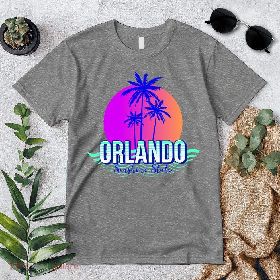 Orlando Retro Palm Trees Sunshine State Premium T-Shirt