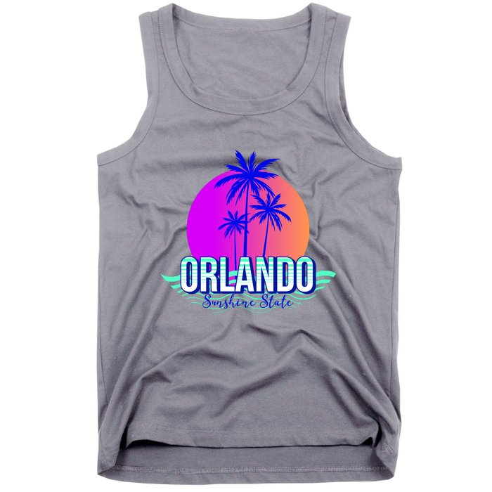 Orlando Retro Palm Trees Sunshine State Tank Top