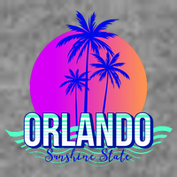 Orlando Retro Palm Trees Sunshine State Women's V-Neck T-Shirt