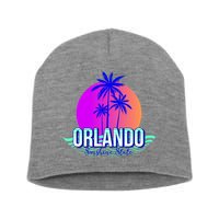 Orlando Retro Palm Trees Sunshine State Short Acrylic Beanie