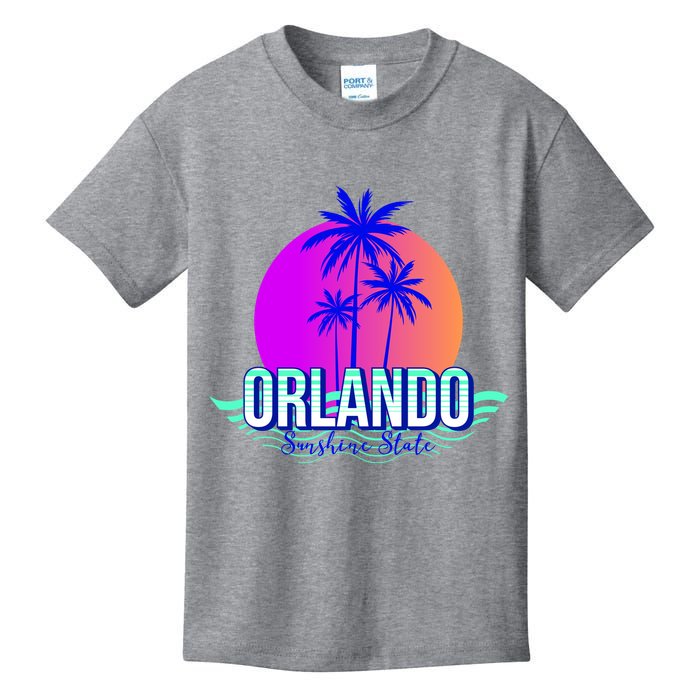Orlando Retro Palm Trees Sunshine State Kids T-Shirt
