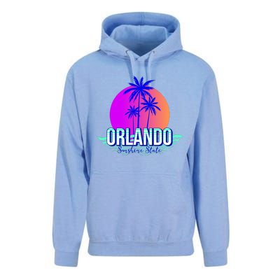 Orlando Retro Palm Trees Sunshine State Unisex Surf Hoodie