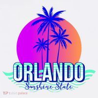 Orlando Retro Palm Trees Sunshine State Garment-Dyed Sweatshirt