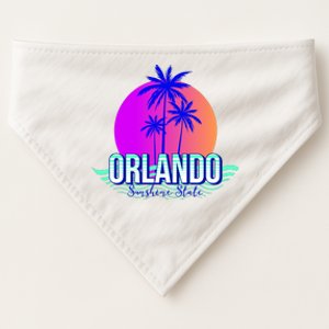 Orlando Retro Palm Trees Sunshine State USA-Made Doggie Bandana