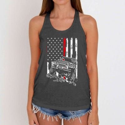 Off Roading Quad Atv Apparel Off Road Quad Atv Women's Knotted Racerback Tank