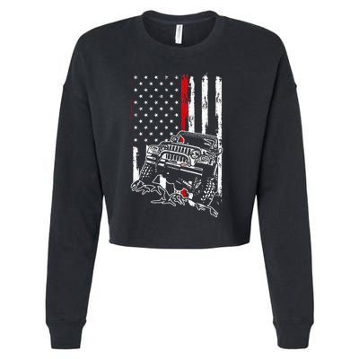 Off Roading Quad Atv Apparel Off Road Quad Atv Cropped Pullover Crew