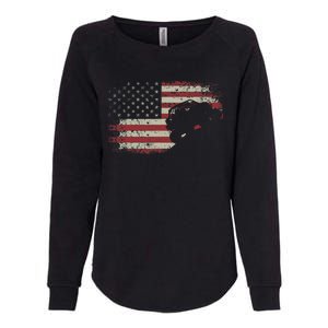 Off Roading QUAD ATV USA Flag Off Road QUAD ATV Womens California Wash Sweatshirt