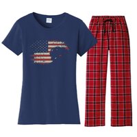 Off Roading QUAD ATV USA Flag Off Road QUAD ATV Women's Flannel Pajama Set