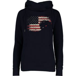 Off Roading QUAD ATV USA Flag Off Road QUAD ATV Womens Funnel Neck Pullover Hood