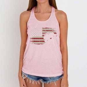 Off Roading QUAD ATV USA Flag Off Road QUAD ATV Women's Knotted Racerback Tank