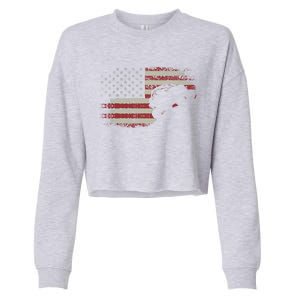 Off Roading QUAD ATV USA Flag Off Road QUAD ATV Cropped Pullover Crew