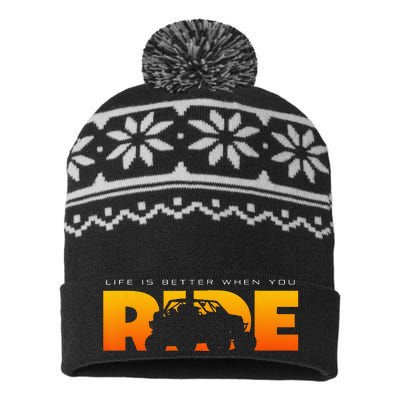 Off Road Quad ATV Apparel Off Road Quad ATV USA-Made Snowflake Beanie