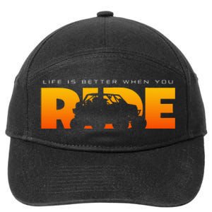 Off Road Quad Atv Apparel Off Road Quad Atv 7-Panel Snapback Hat