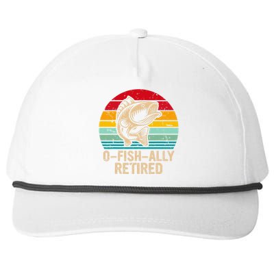 Ofishally Retired Retirement Fishing Snapback Five-Panel Rope Hat