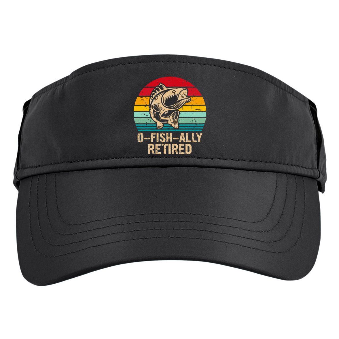 Ofishally Retired Retirement Fishing Adult Drive Performance Visor