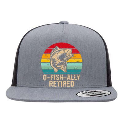 Ofishally Retired Retirement Fishing Flat Bill Trucker Hat