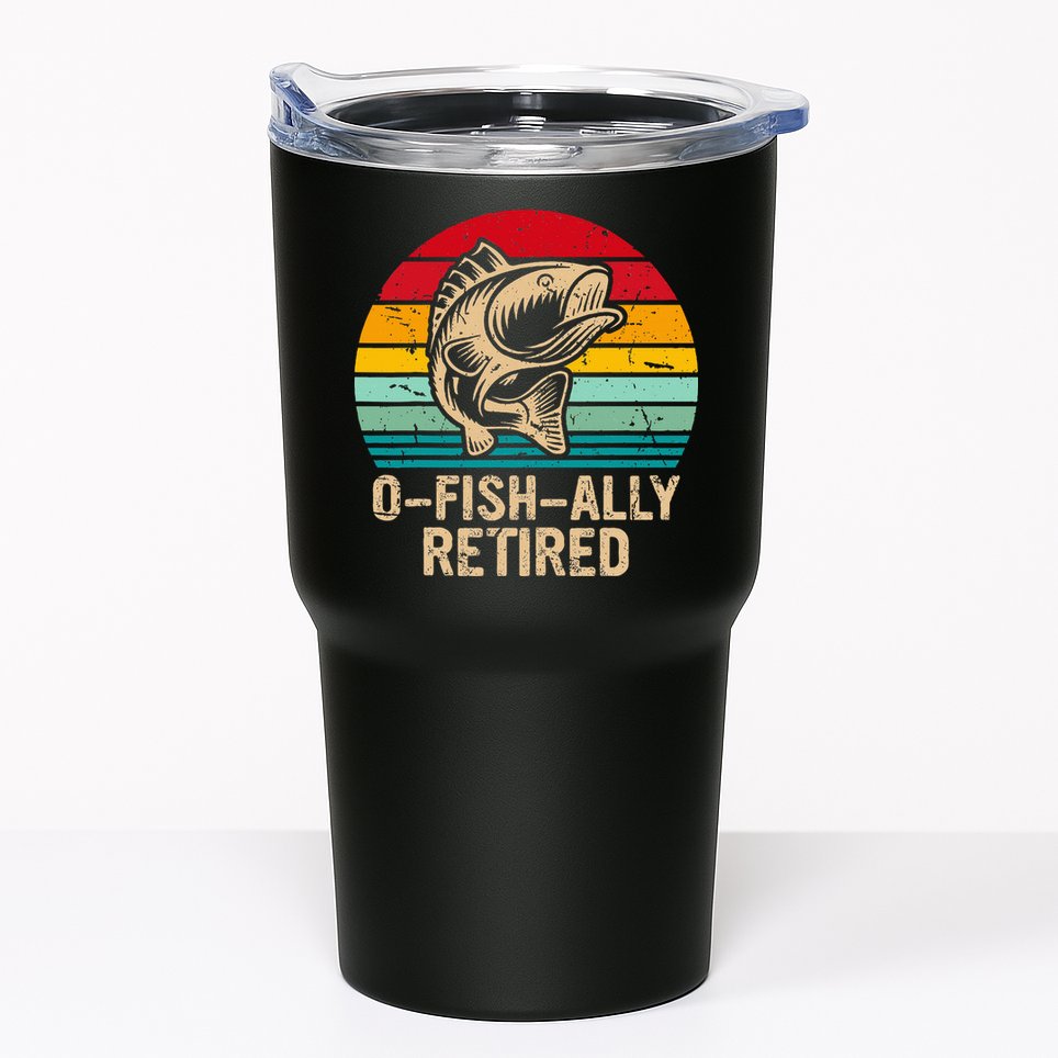 Ofishally Retired Retirement Fishing Tumbler
