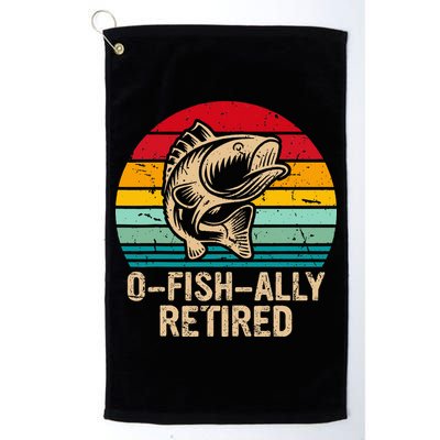 Ofishally Retired Retirement Fishing Golf Towel