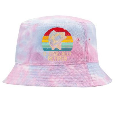 Ofishally Retired Retirement Fishing Tie-Dyed Bucket Hat