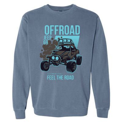 Off Road Racing Design Garment-Dyed Sweatshirt