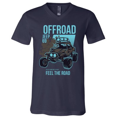 Off Road Racing Design V-Neck T-Shirt