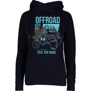 Off Road Racing Design Womens Funnel Neck Pullover Hood