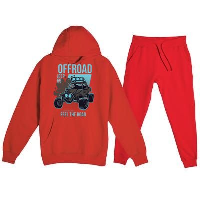 Off Road Racing Design Premium Hooded Sweatsuit Set