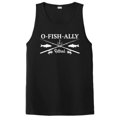 Ofishally Retired Retiret Fishing Funny Gift PosiCharge Competitor Tank