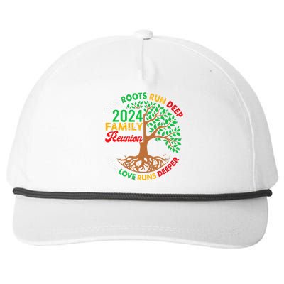 Our Roots Run Deep Our Love Runs Deeper Family Reunion 2024 Gift Snapback Five-Panel Rope Hat