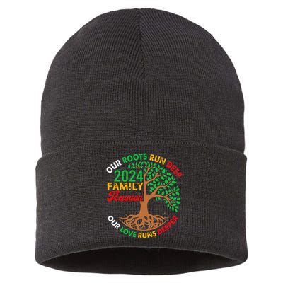 Our Roots Run Deep Our Love Runs Deeper Family Reunion 2024 Gift Sustainable Knit Beanie