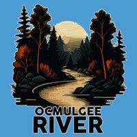 Ocmulgee River Retro Minimalist River Ocmulgee Tie Dye Hoodie