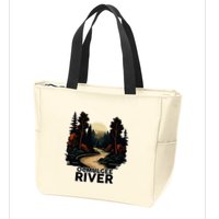 Ocmulgee River Retro Minimalist River Ocmulgee Zip Tote Bag